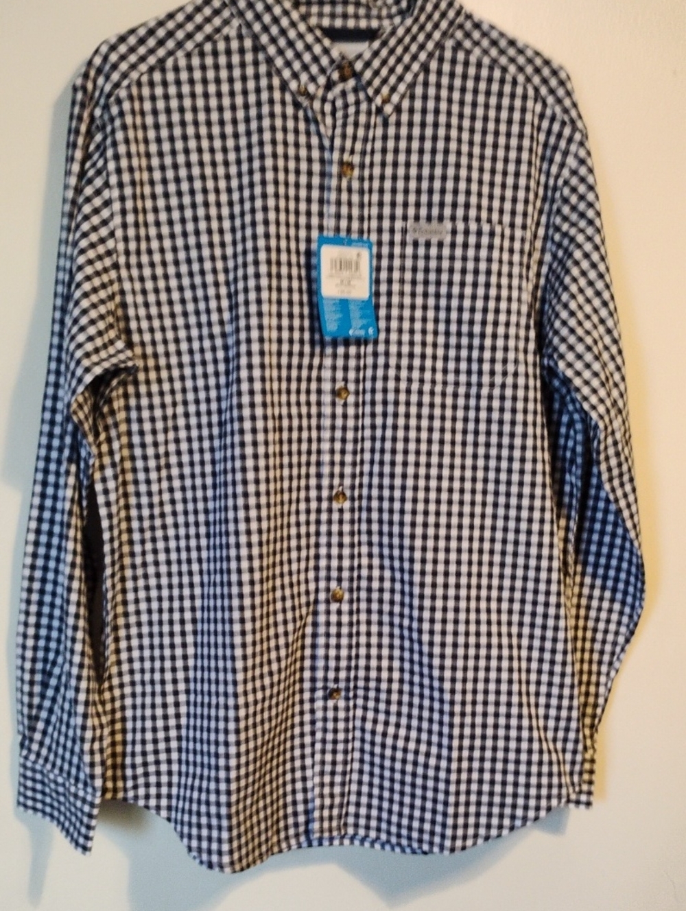 Columbia Rapid Rivers Button Down Shirt Men's Medium NWT Cotton Stretch